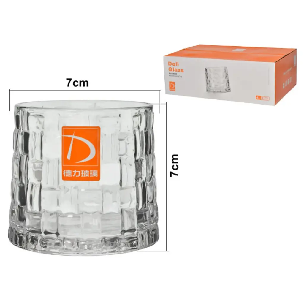 VASO WHISKY DE VIDRIO GIRATORIO SETX6PZ. REF:P100706A/6CB/TKB512D 177.4ML