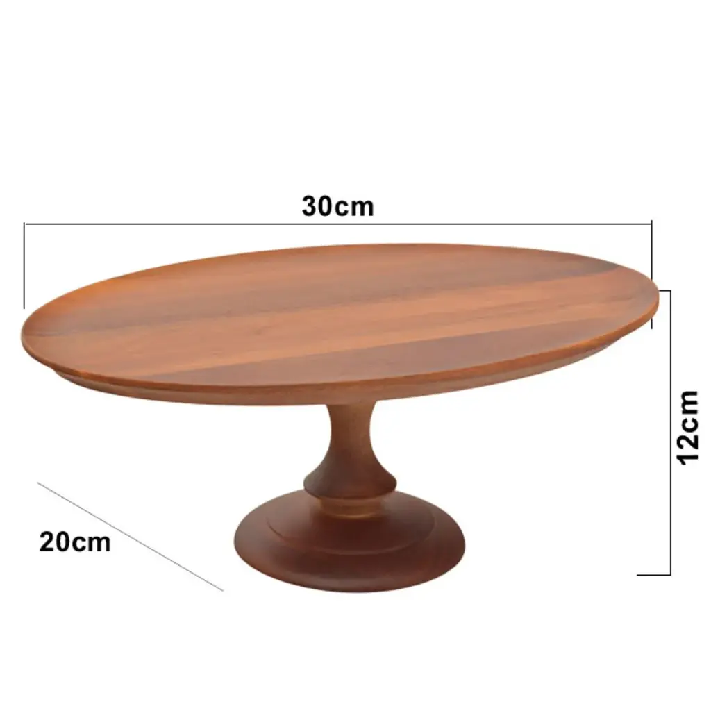 PORTA TORTA DE MADERA REF:ES26301 30X20X12CM