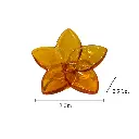 FLOR DE VIDRIO AMBAR REF:ES28444 9X2.5CM