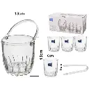HIELERA C/VASOS VIDRIO SETX5PZ. REF:BMICE.B-01-XFT 