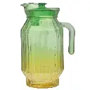 JARRA C/VASO VIDRIO SETX5PZ. REF:SAN5630 16X23CM Y 7X12CM