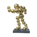 FIGURA HOMBRE ESFERAS VITALES, POLIRESINA REF:ES28705 17X11X24CM