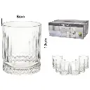 VASO VIDRIO WHISKY SETX6PZ. REF:QY988 326ML