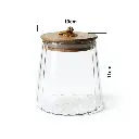 REPOSTERO DE VIDRIO BOROSILICATO C/TAPA BAMBOO REF:HCS63 630ML 