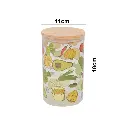 FRASCO DE VIDRIO BOROSILICATO C/TAPA PINO REF:KH00099-1 1.4LT. 10X22CM