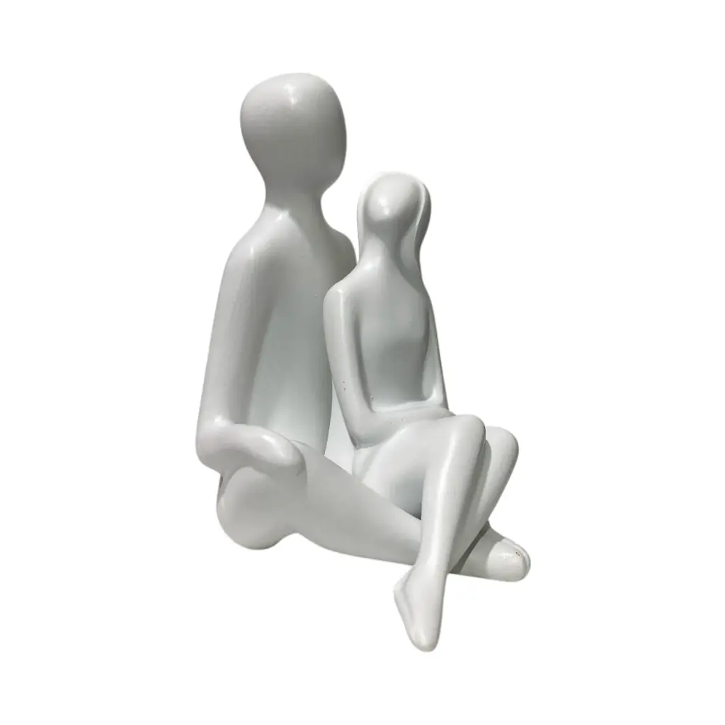 PAREJA DORADA POLIRESINA 12X12X15CM