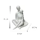 PAREJA DORADA POLIRESINA 12X12X15CM