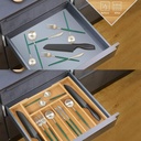 ORGANIZADOR DE BAMBÚ PARA CUBIERTOS- CERRADO: 37X27X5CM- ABIERTO: 43X27X5CM
