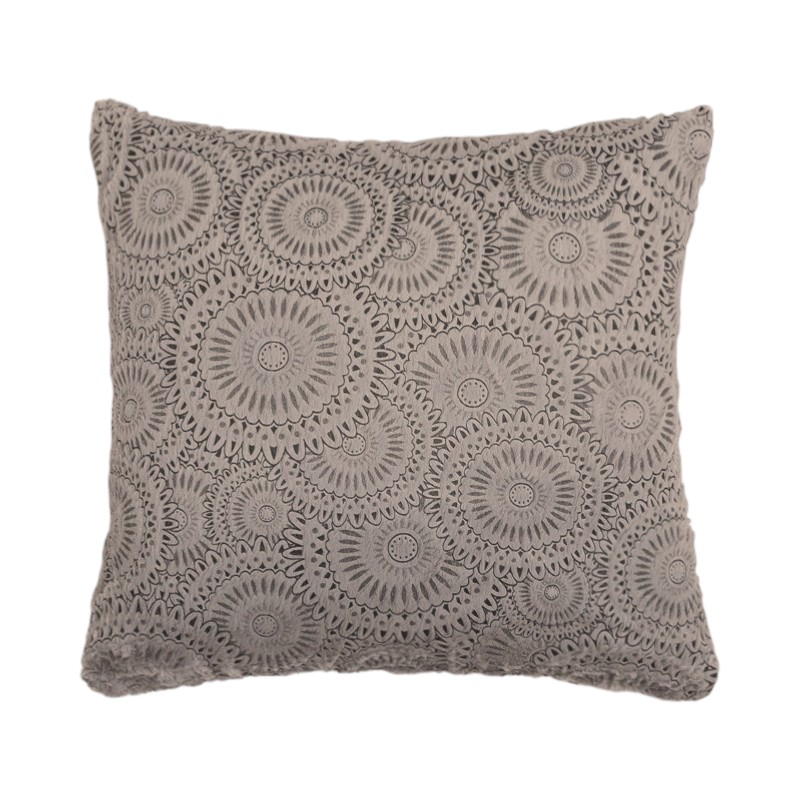 COJIN FELPA CIRCULOS BORDADOS HOME LIFE 40X40CM