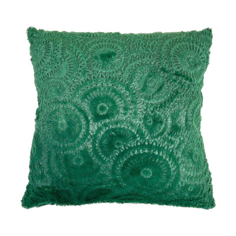 COJIN FELPA CIRCULOS BORDADOS HOME LIFE 40X40CM
