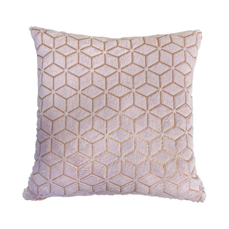 COJIN FELPA ROMBO DORADO 45X45CM