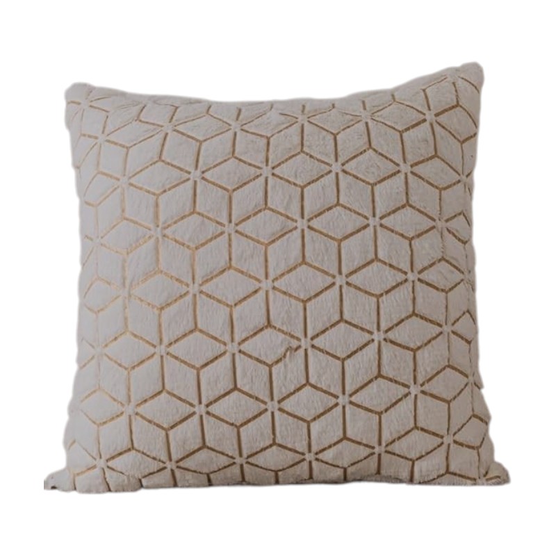 COJIN FELPA ROMBO DORADO 45X45CM