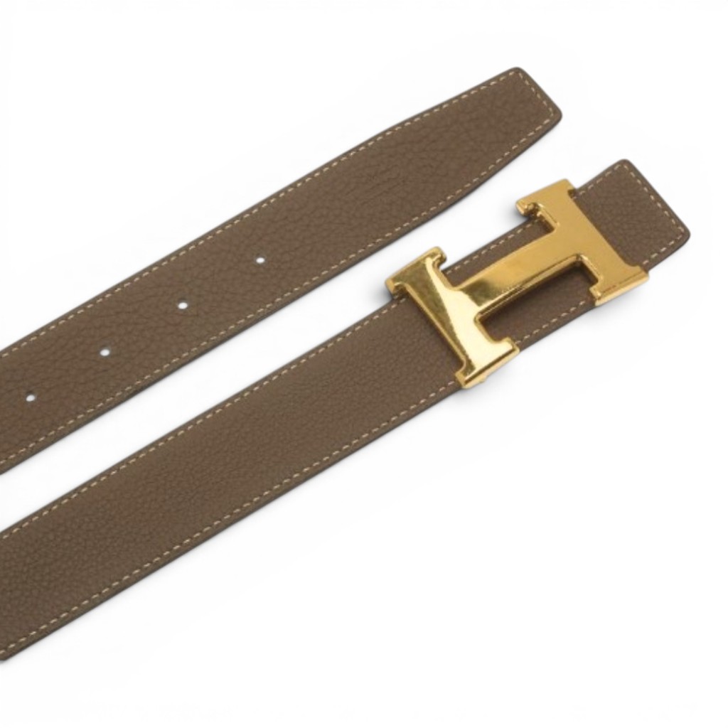 CINTURON HERMES BLACK/ETOUPE CONSTANCE REVERSIBLE BELT