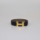 CINTURON HERMES BLACK/ETOUPE CONSTANCE REVERSIBLE BELT