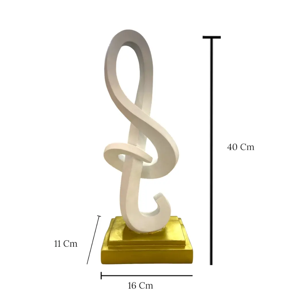 FIGURA DECORATIVA CLAVE DE SOL MUSICAL 16X11X40CM