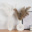 FLORERO DE CERAMICA BLANCO 17X6X22CM