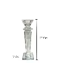 CANDELABRO DE CRISTAL 7X7X22CM
