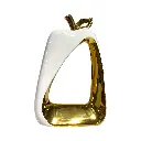PERA DE CERAMICA BLANCO/DORADO 18.5X7X28.5CM 
