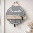 PORTALLAVE REDONDO, "BIENVENIDOS" 19CM