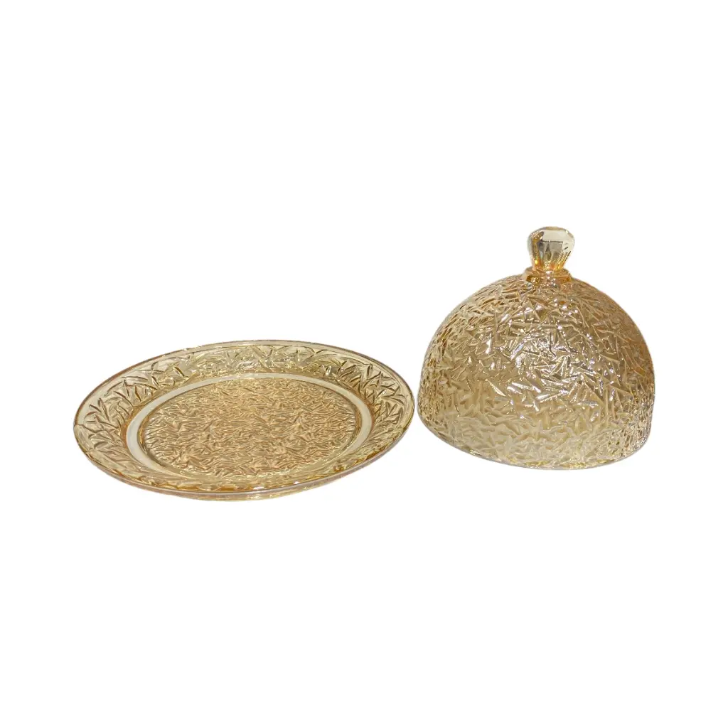 QUESERA AMBAR DE VIDRIO 20X13CM