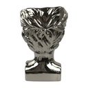 FLORERO ROSTRO PORCELANA PLATA 20X15CM