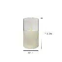 VELA LED CON CANDELABRO, A PILAS 3A"X3. 8X12.5CM