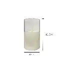 VELA LED CON CANDELABRO, A PILAS 3A"X3. 8X12.5CM