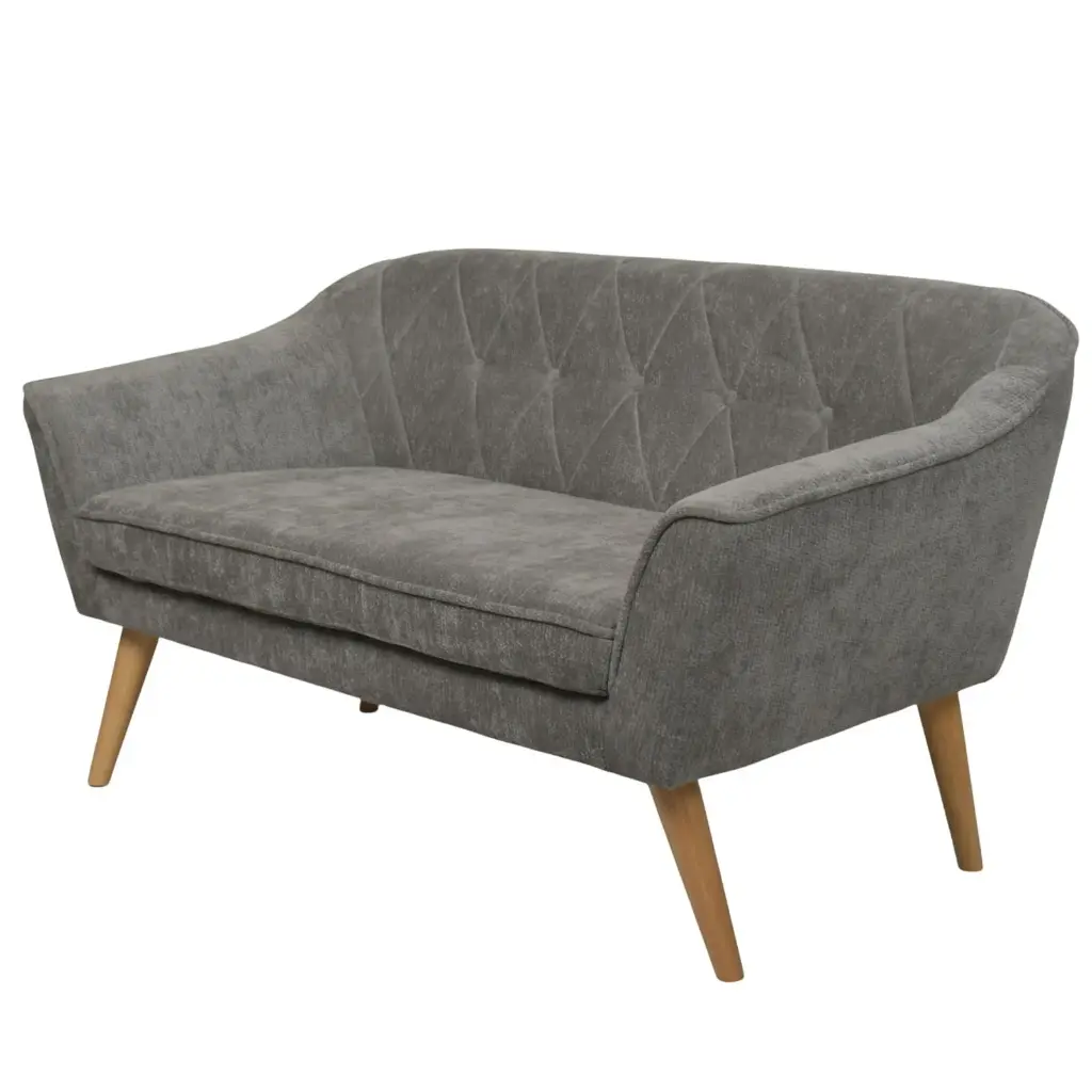 SOFA MADERA EUCALIPTO COLOR GRIS REF:JH2101-2S/F7030-15 140X74X75CM