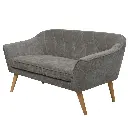 SOFA MADERA EUCALIPTO COLOR GRIS REF:JH2101-2S/F7030-15 140X74X75CM