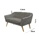 SOFA MADERA EUCALIPTO COLOR GRIS REF:JH2101-2S/F7030-15 140X74X75CM