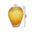 FLORERO DE VIDRIO AMBAR INFINITO REF:HM1757/HSS1925 18X11X20CM