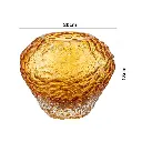 FLORERO DE VIDRIO AMBAR INFINITO REF:HM1757/HSS1925 18X11X20CM