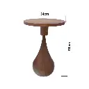MESA DE CENTRO MADERA/BASE METALICA REF:ES28276 34X49CM