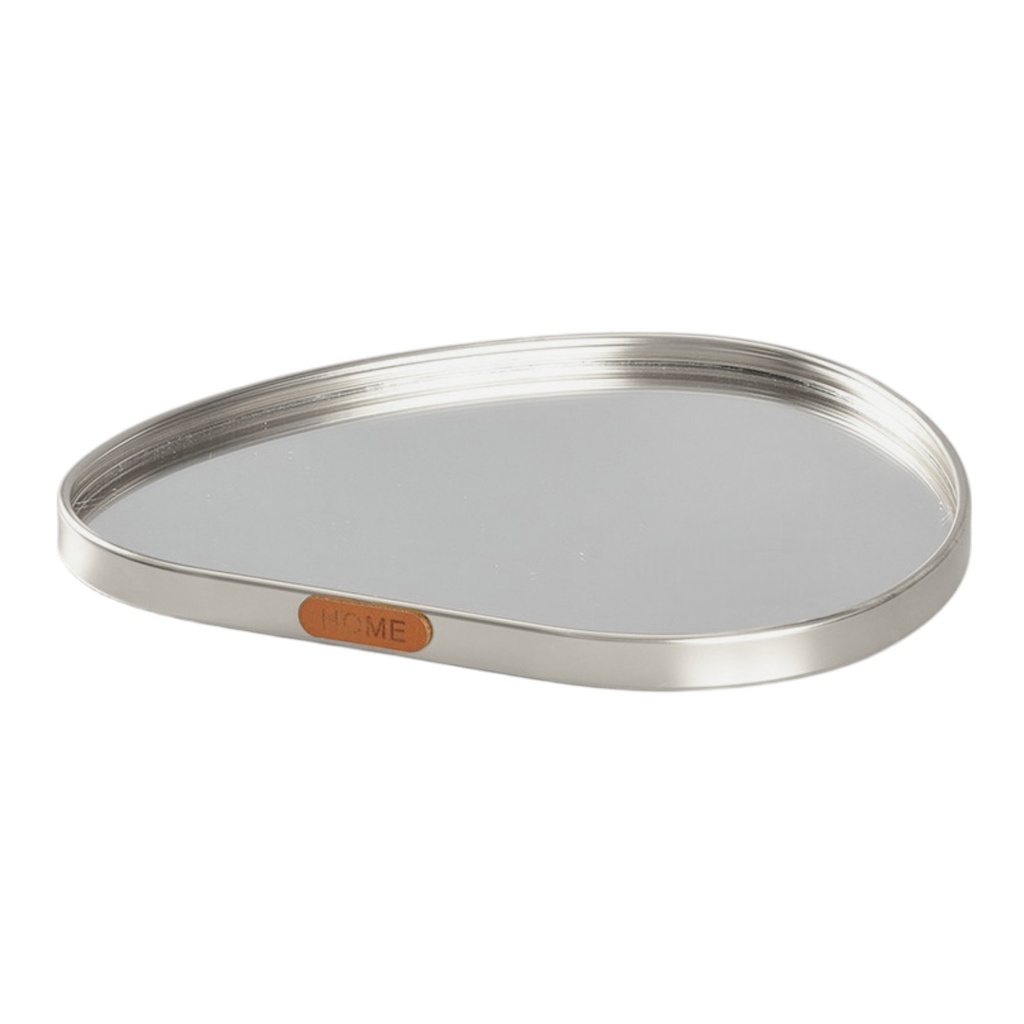 BANDEJA DE ALUMINIO DOS COLORES CON ESPEJO 20X20CM