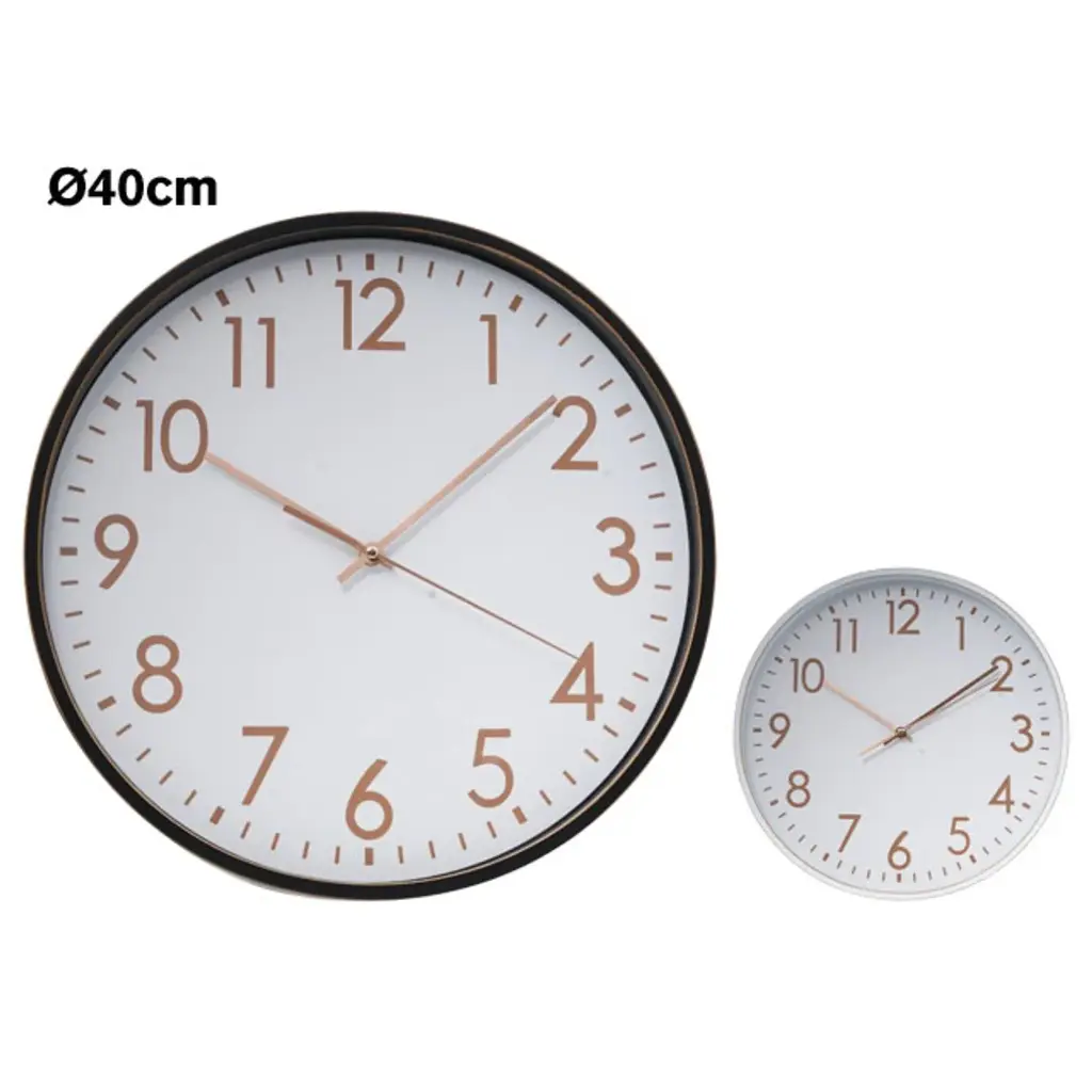 RELOJ DE PARED BLANCO/NEGRO REF:BR-8121-1B/2B 40CM 