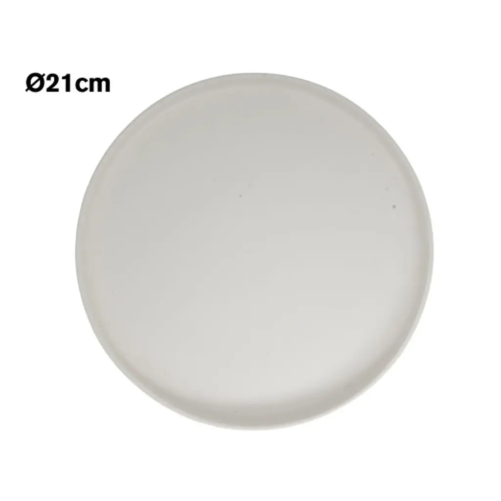 PLATO CERAMICA BLANCO 21CM