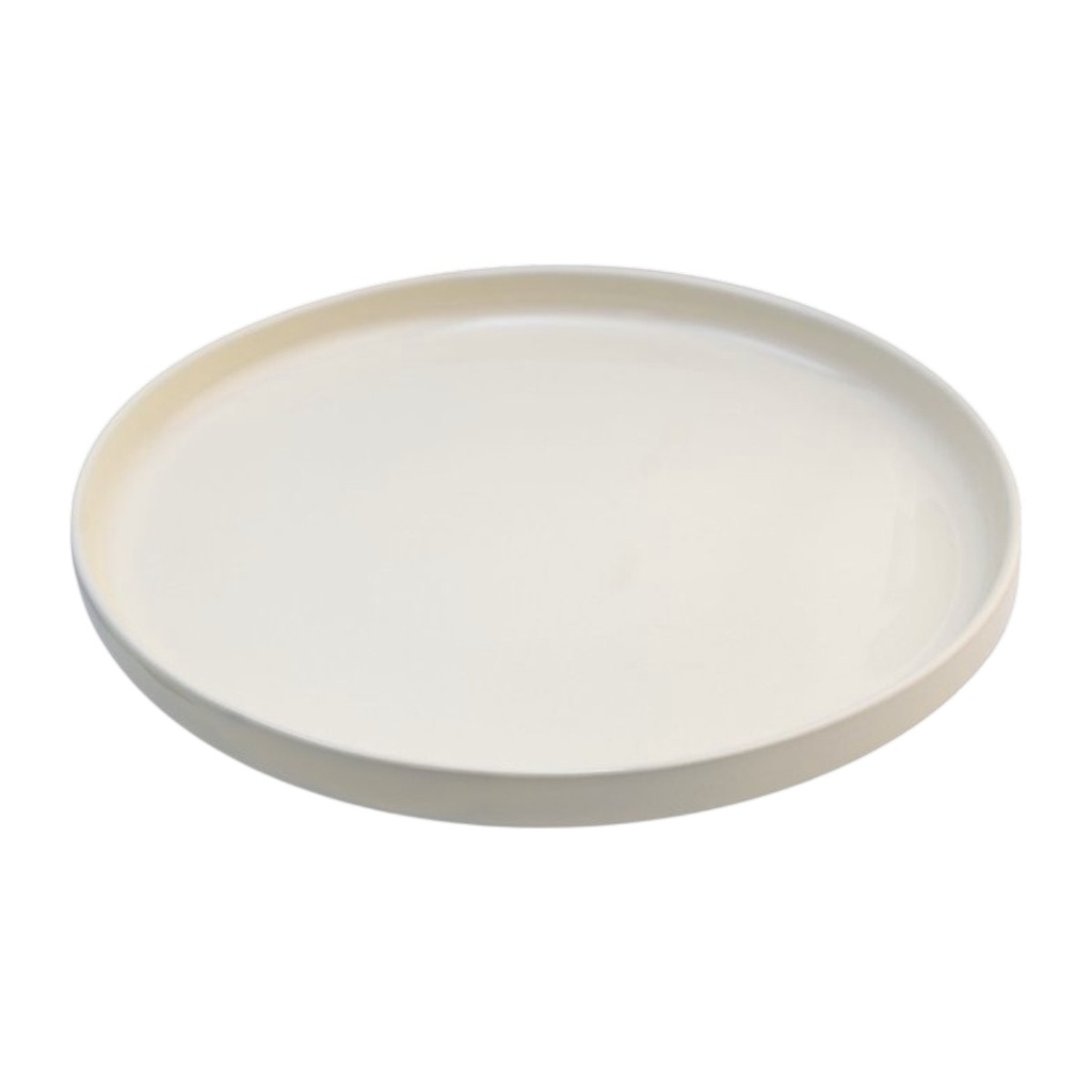 PLATO TENDIDO DE CERAMICA BLANCO REF:HM2025/TJL-25ST1216020  Ø20CM   