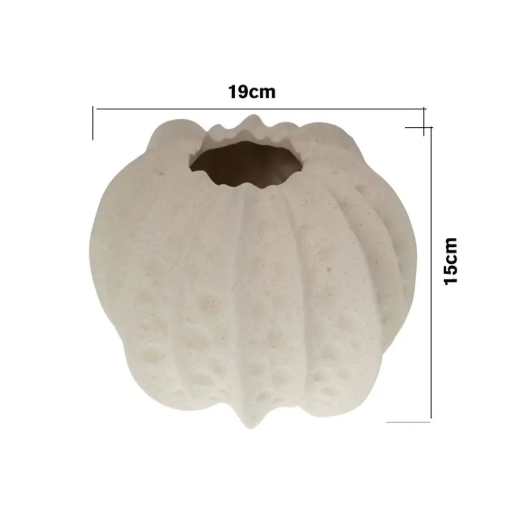 FLORERO CERAMICA BLANCO/BEIGE REF:HM1732/GDZ23X361 13X20CM