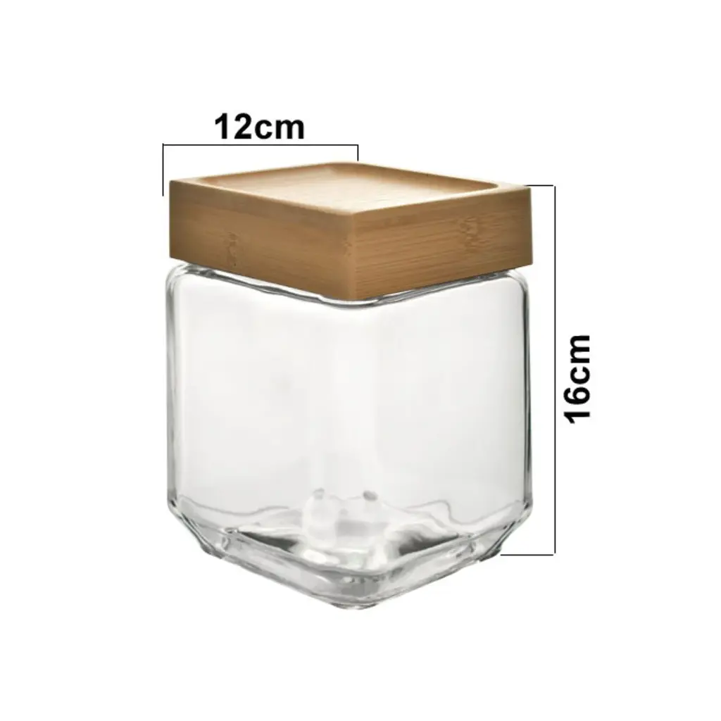 REPOSTERO VIDRIO C/TAPA DE BAMBOO 1.2LT REF:CW1172-3