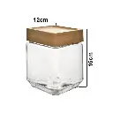 REPOSTERO VIDRIO C/TAPA DE BAMBOO 1.2LT REF:CW1172-3