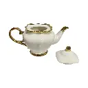 SET DE TAZAS CON PLATO PORCELANA EN PEDESTAL DE HIERRO