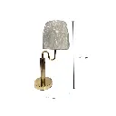 LAMPARA DE MESA METALICA DORADA 22X39CM