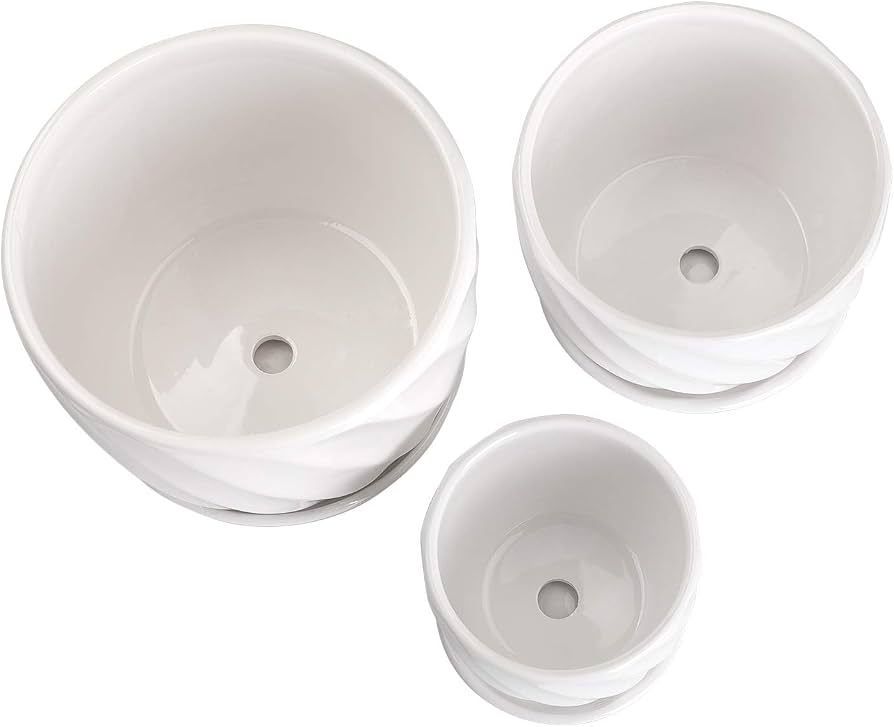 MACETA SETX3 DE CERAMICA 21X18CM, 17X14CM, 14X11CM