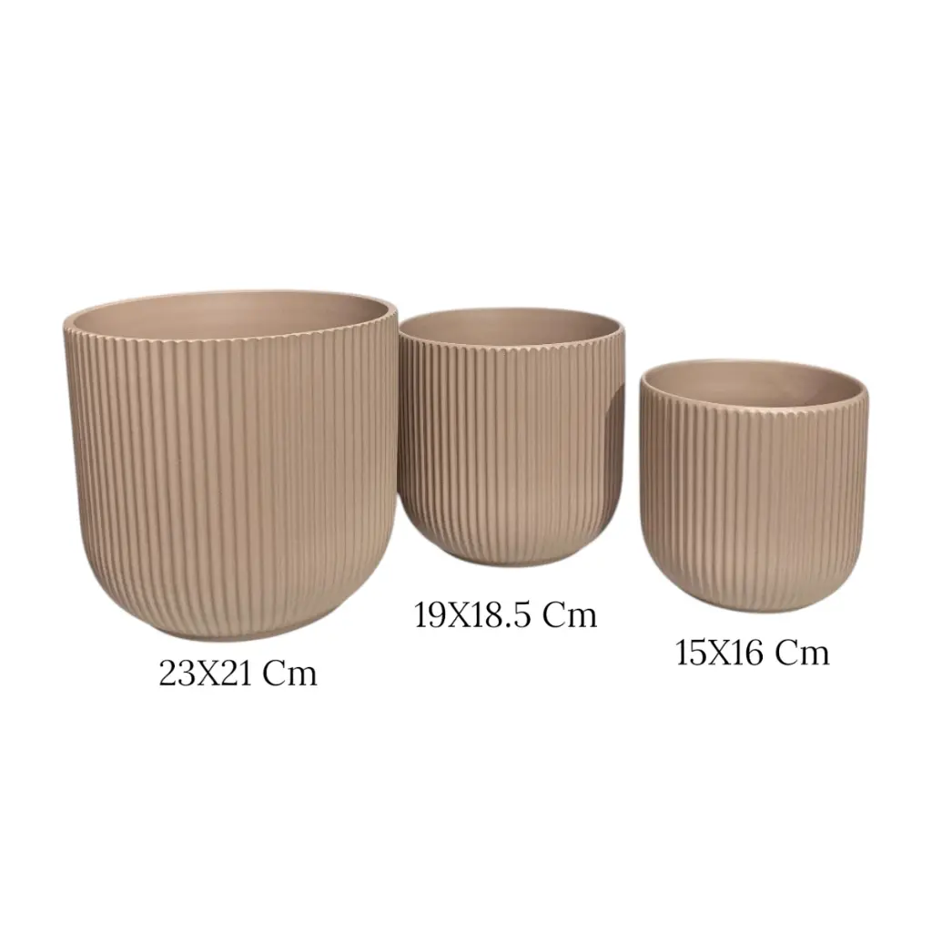 MACETA SETX3 DE CERAMICA 21X18CM, 17X14CM, 14X11CM