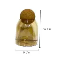 FRASCO DE VIDRIO CON TAPA DE MADERA HERMETICOS 9X19CM 600ML