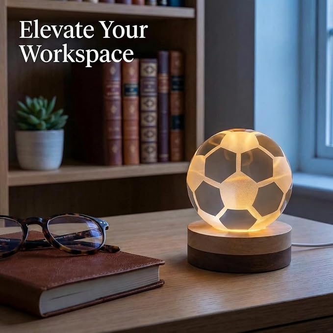 LAMPARA BALON B/MADERA C/USB REF:HM1664 6CM