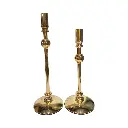 CANDELABRO DE METAL DORADO SETX2 10X30CM Y 10X25CM
