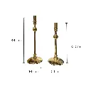CANDELABRO DE METAL DORADO SETX2 10X30CM Y 10X25CM