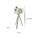 CAMARA DECOR DE CRISTAL/METAL CON RELOJ 12X10X26.5