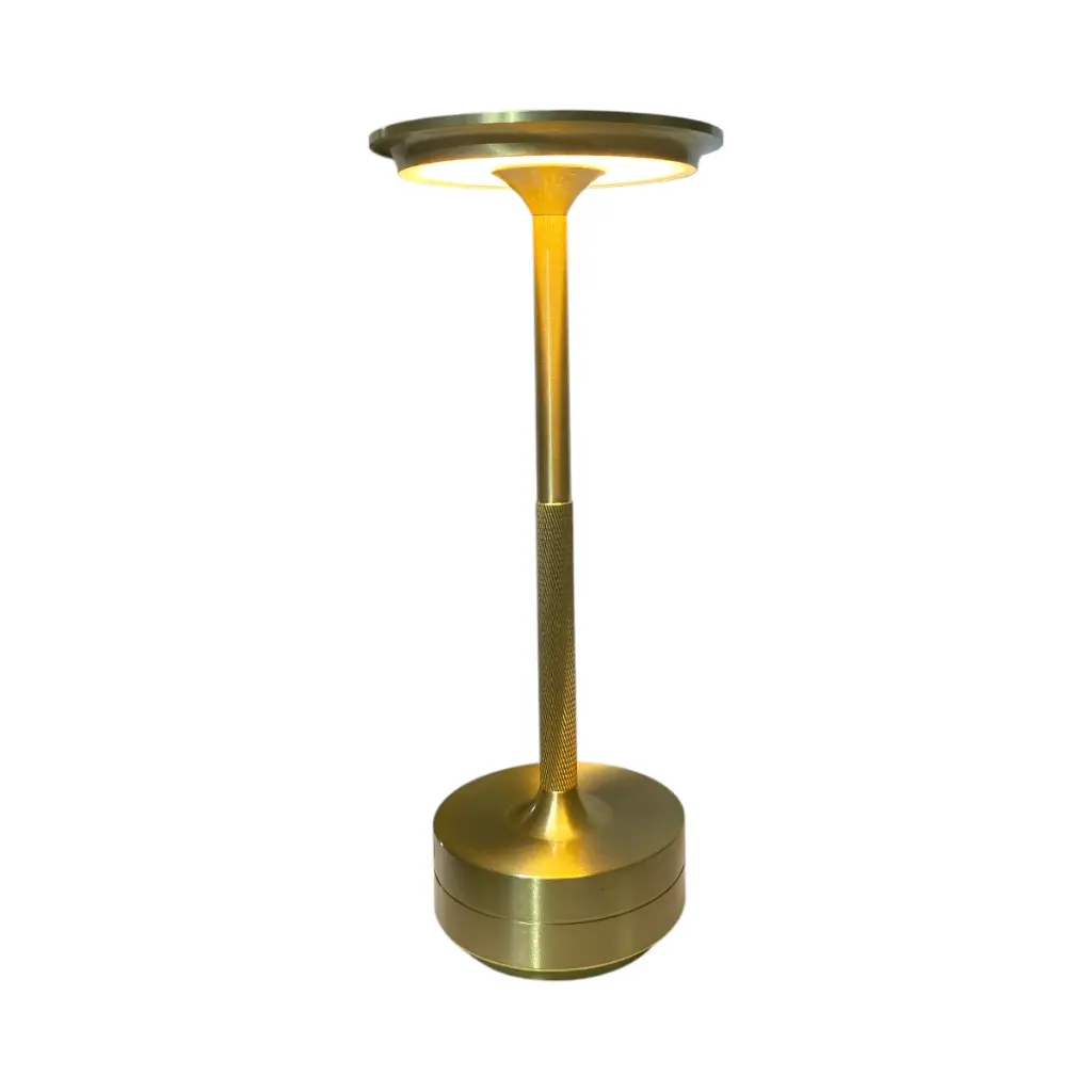 LAMPARA DE MESA TOUCH/RECARGABLE USB C, METALICA 12X28CM